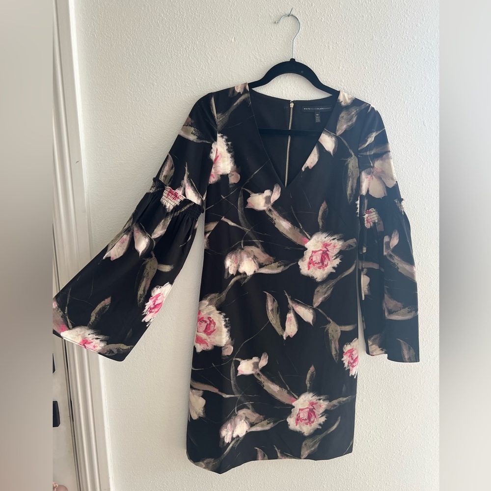 Black Floral Cocktail Dress